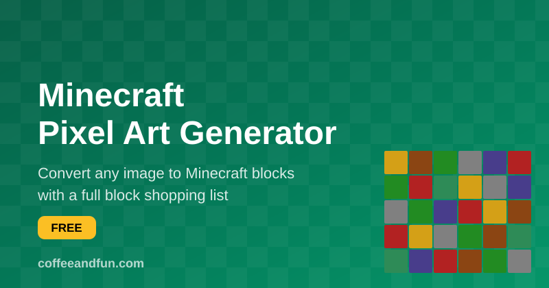 Minecraft Pixel Art Generator
